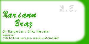 mariann braz business card