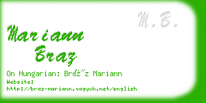 mariann braz business card